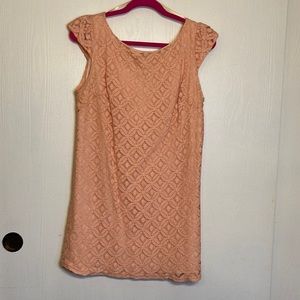 Dee Elle (Nordstrom) Coral Spring Cap Sleeve Dress, Sz. L